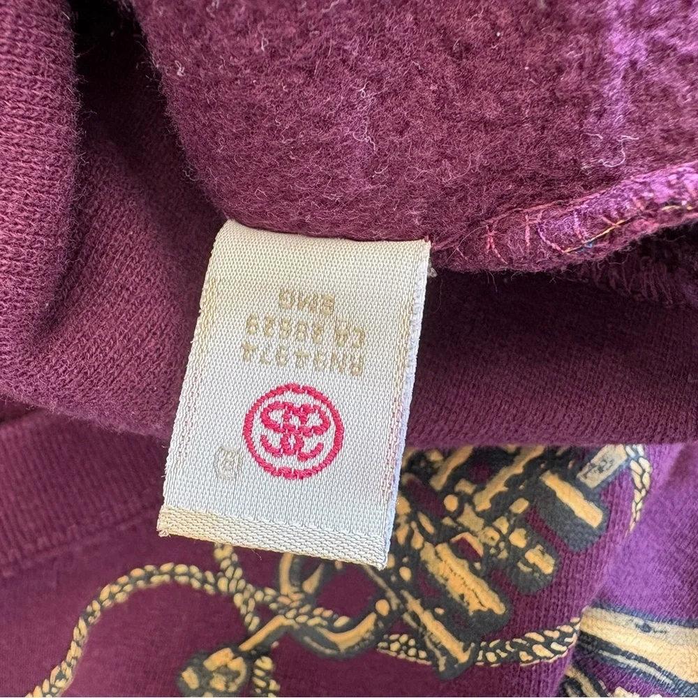 Stussy Men's Sweatshirt Crew Neck Purple Graphic Sweatshirt Eggplant Brass Sz. M - Picture 7 of 7
